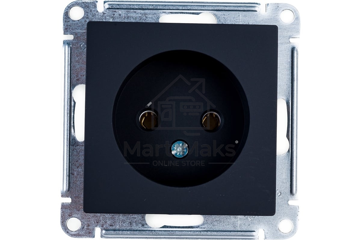 Механизм розетки 1-м СП AtlasDesign без заземл. 16А карбон SchE ATN001041