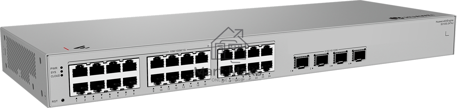 Коммутатор Huawei S310S-24T4J, 24×1 Гбит/с + 4×2,5 Гбит/с SFP, управляемый