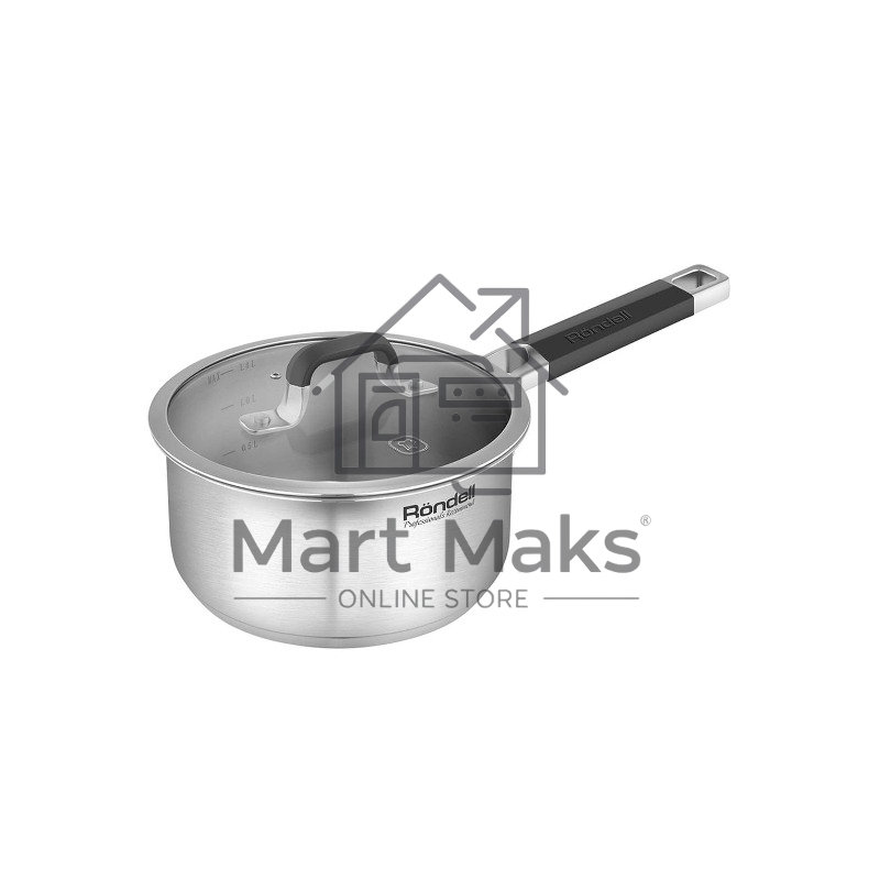 Ковш Rondell Stolz RDS-1751 1.4л. d=16см (с крышкой) стальной
