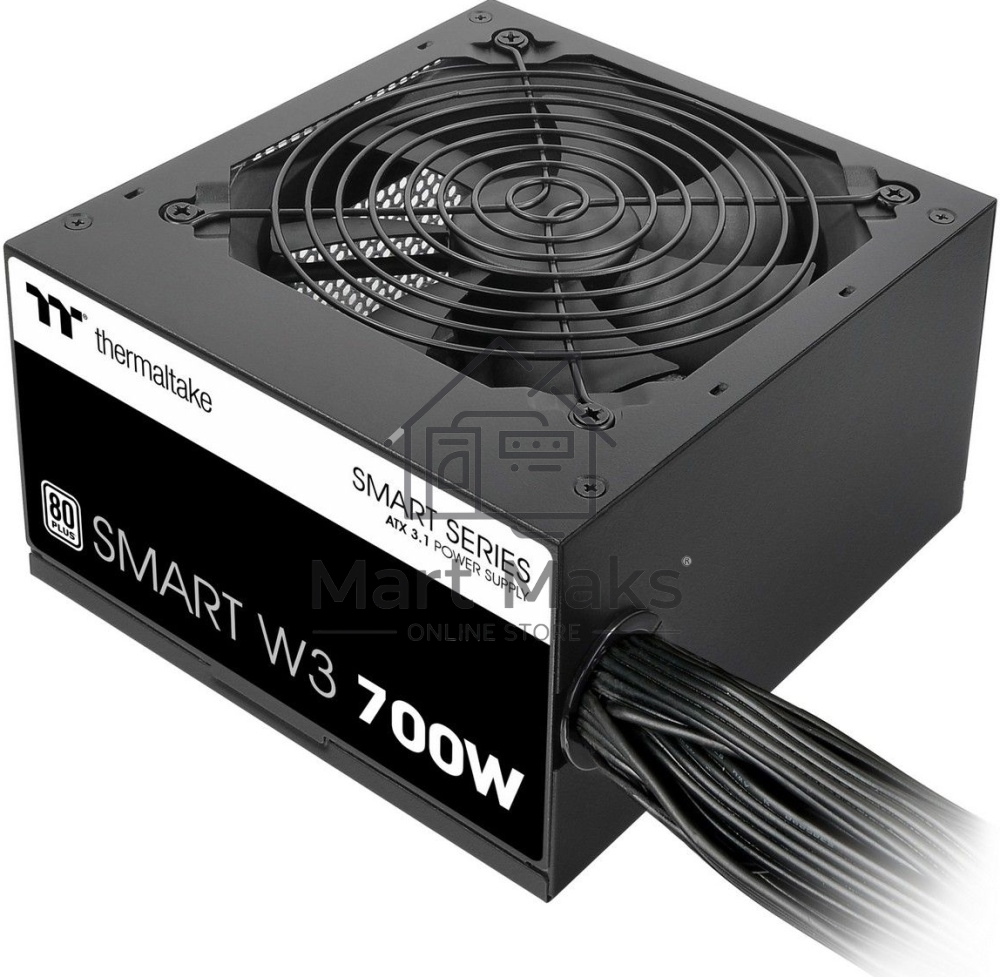 Блок питания Thermaltake Smart W3 700W, ATX 3.1, APFC, 12cm Fan, 80+, Retail