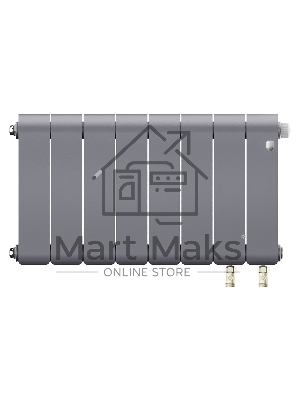 Радиатор биметаллический Royal Thermo Infinity 300 Silver Satin VR80 - 8 секц.