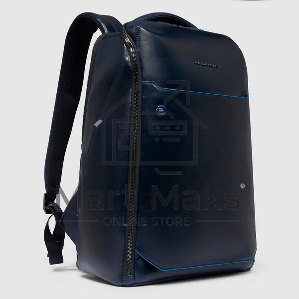 Рюкзак мужской Piquadro Blue Square CA6593B2/BLU2, кожа, темно-синий