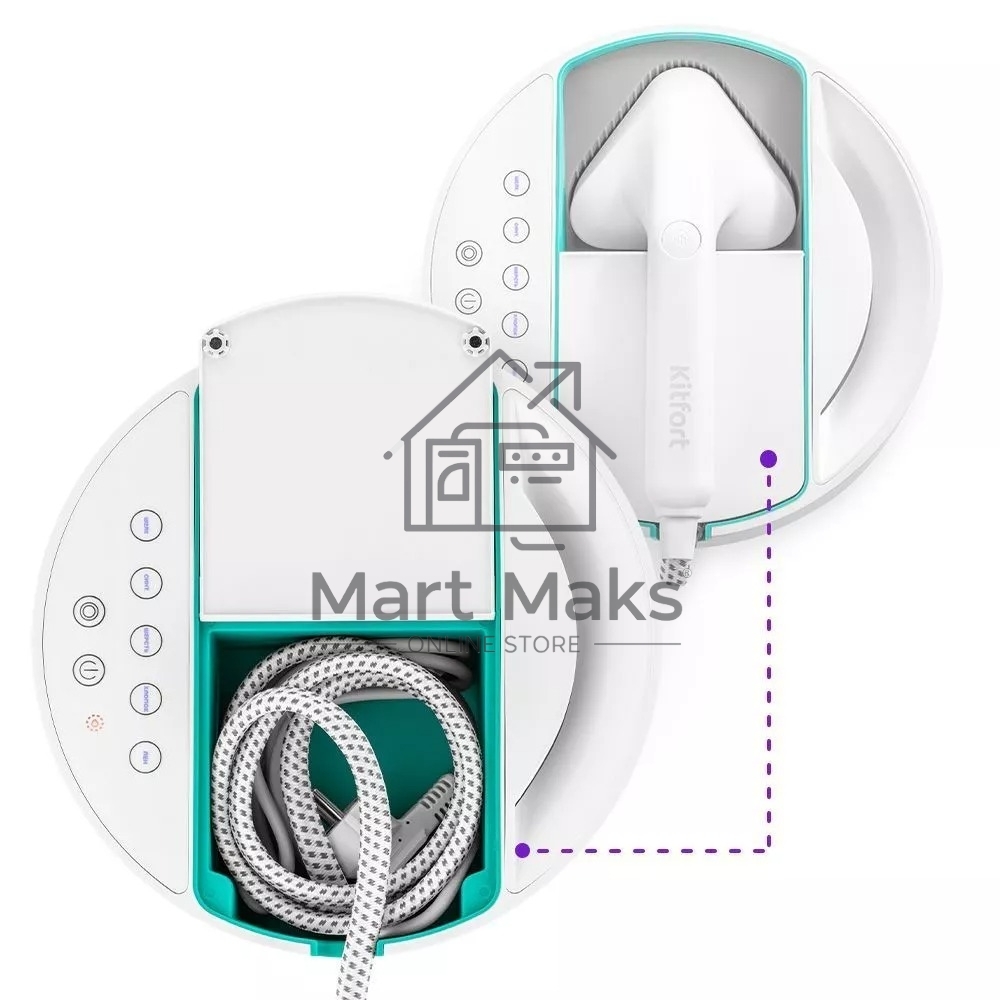 Отпариватель ручной Kitfort КТ-9110-3 2180Вт белый/бирюзовый