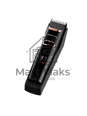 Машинка для стрижки BRAYER BR3401, LED-дисплей, 4 насад, турбо, титан. покр, регу. высоты лезвий