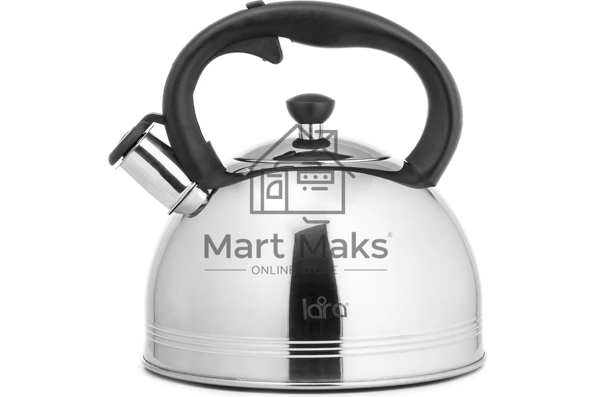 Чайник металлический LARA LR00-64, (матовый) 4 л, автоподъем крышки, индукционное капсулированное дно, нейлон.ручка