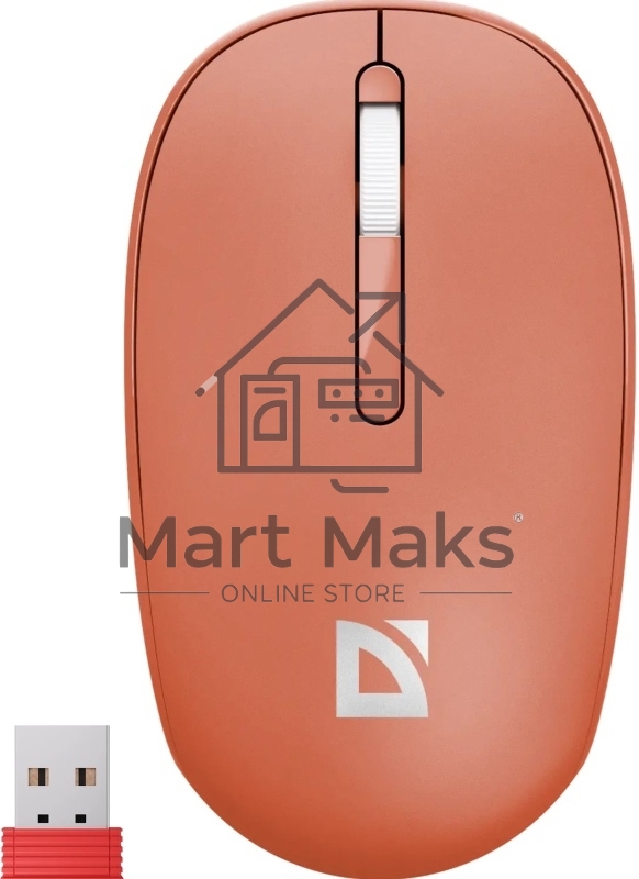 Мышь беспроводная Defender Smart MM-396 красный, 1600 dpi, радиоканал, Bluetooth, USB, кнопки - 3