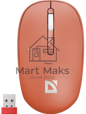 Мышь беспроводная Defender Smart MM-396 красный, 1600 dpi, радиоканал, Bluetooth, USB, кнопки - 3