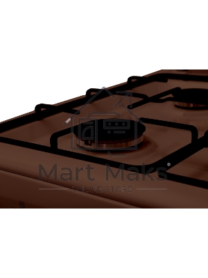 Плита газовая Renova SG6G-BR коричневый, конфорок 4 шт, духовка 70 л, 60 см x 85 см x 60 см