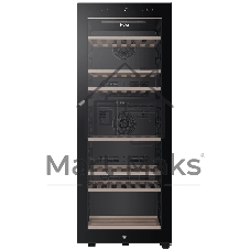 Винный шкаф Haier FWC77GDAE1 черный, 190 л, 2 отсека, 77 бут., класс A