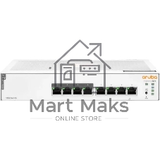 Коммутатор HPE Aruba Instant On 1830 8G 4p Class4 PoE 65W, 4×1 Гбит/с PoE+ + 4×1 Гбит/с, настраиваемый