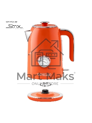 Чайник электрический Galaxy Line GL 0351, апельсиновый фреш, металл, 2200 Вт, 1,7 л