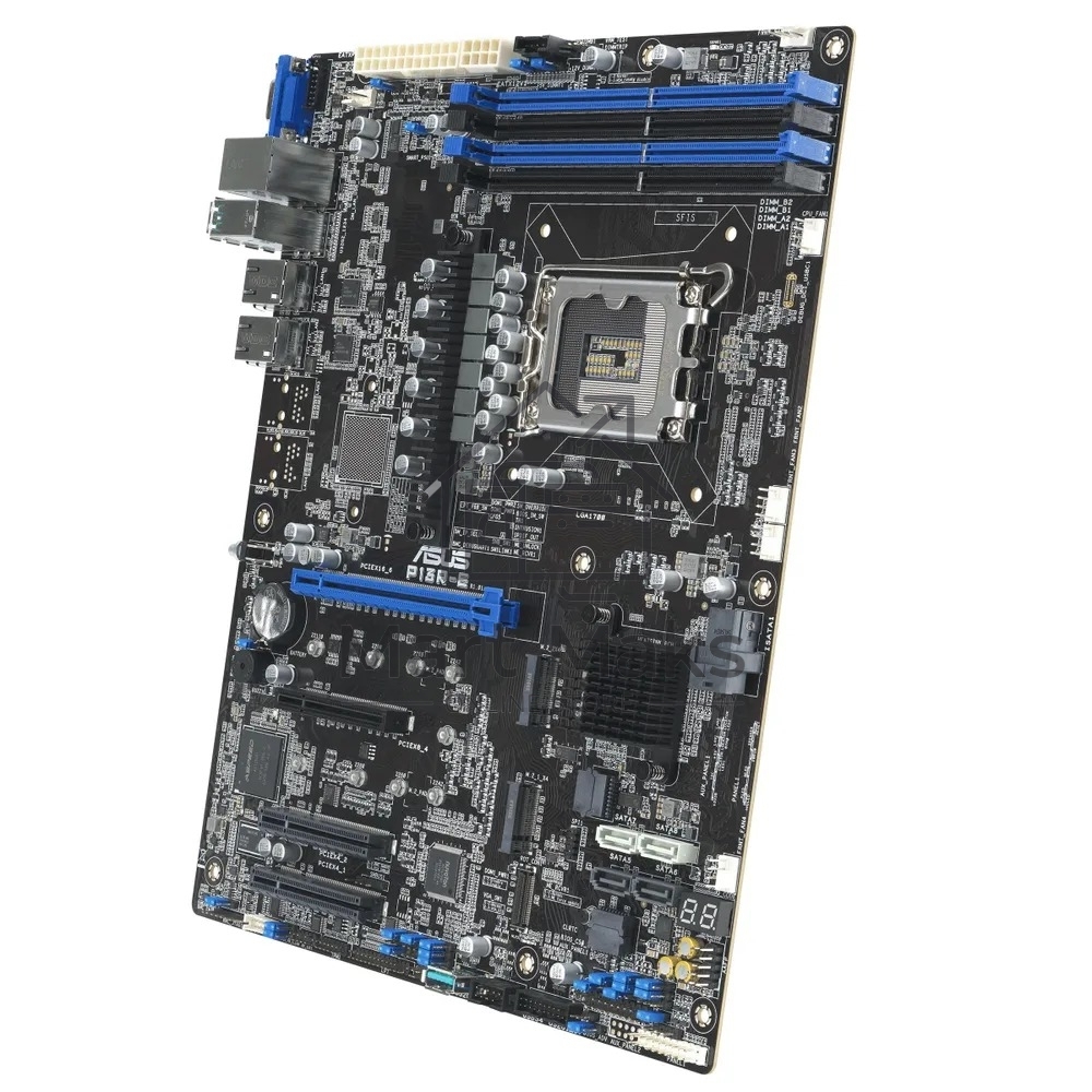 Серверная материнская плата ASUS P13R-E, LGA 1700, Intel C266, 4xDDR5 ECC, 8xSATA, 2xM.2, 1xPCI-E 5.0 x16, 3xPCI-E x8, 2x1Gb LAN, 4xUSB-A 3.2 Gen 2, 2xUSB-A 2.0, 1xVGA, SSI-EEB