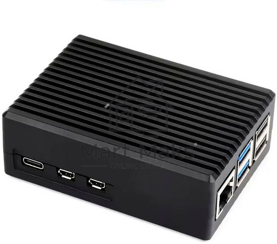 Металлический корпус RA794 для Raspberry Pi 5 c охлаждающим вентилятором
