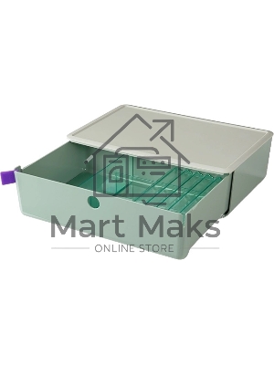 Короб для хранения Deli XDM31green 1 выдвижной ящик 250x220x125мм зеленый пластик