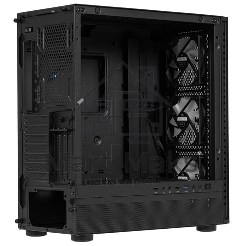 Компьютерный корпус  PCCooler ME200 MESH BK, Mesh Full Tower, черный, TG, SPCC, 3x120mm ARGB E-ATX, ATX, mATX, mITX 180/380/220mm 4x2.5