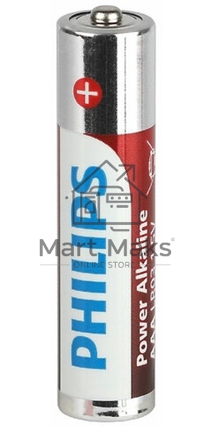 Элемент питания алкалиновый AAA/LR03 1.5В Power (блист. 12шт) Philips Б0064681