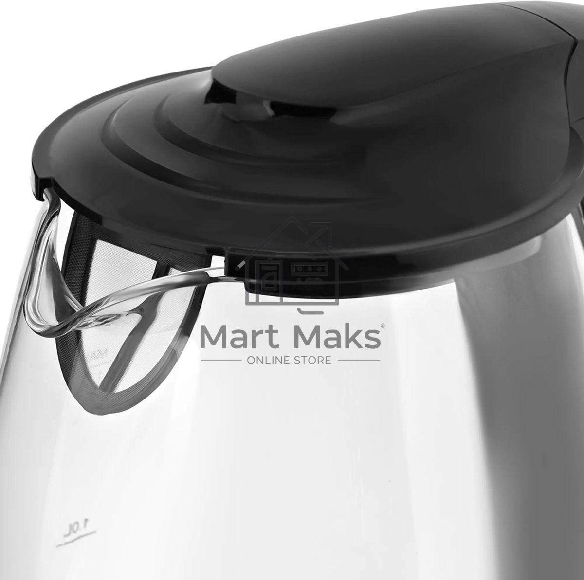 Чайник электрический Vitek VT-1122 TR бесцветное стекло (стекло, 1,7 л, 2200 Вт)