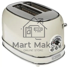 Тостер Ariete Vintage 155 бежевый, 810 Вт, 2 слота