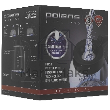 Чайник электрический Polaris PWK-1797-СGL, 2200вт, 1.8 л, стекло, черный