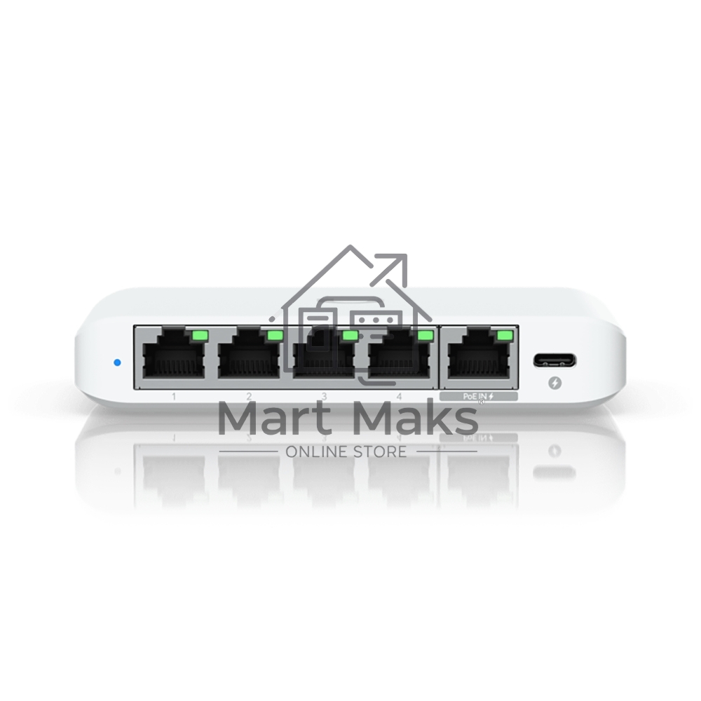 Коммутатор Ubiquiti UniFi Switch Flex Mini 2.5G Compact, 5-port 2.5G switch that can be powered with PoE or a USB-C adapter.