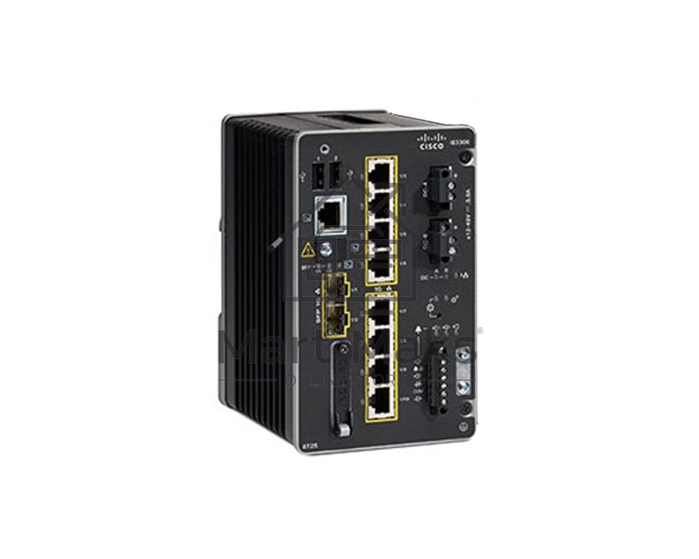 Коммутатор Cisco IE-3300-8T2S-E, 8×1 Гбит/с + 2×1 Гбит/с SFP, управляемый