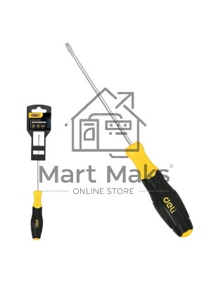 Шлицевая отвертка Deli DL6382501N 8х250мм сталь Cr-V, двухкомпонентная прорезиненная рукоять