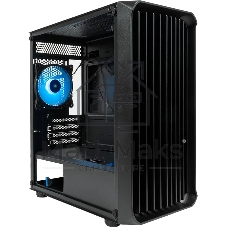 Компьютерный корпус Minitower mATX Eurocase 00-01003411 M205 4ARGb черный без БП закаленное стекло USB 3.0