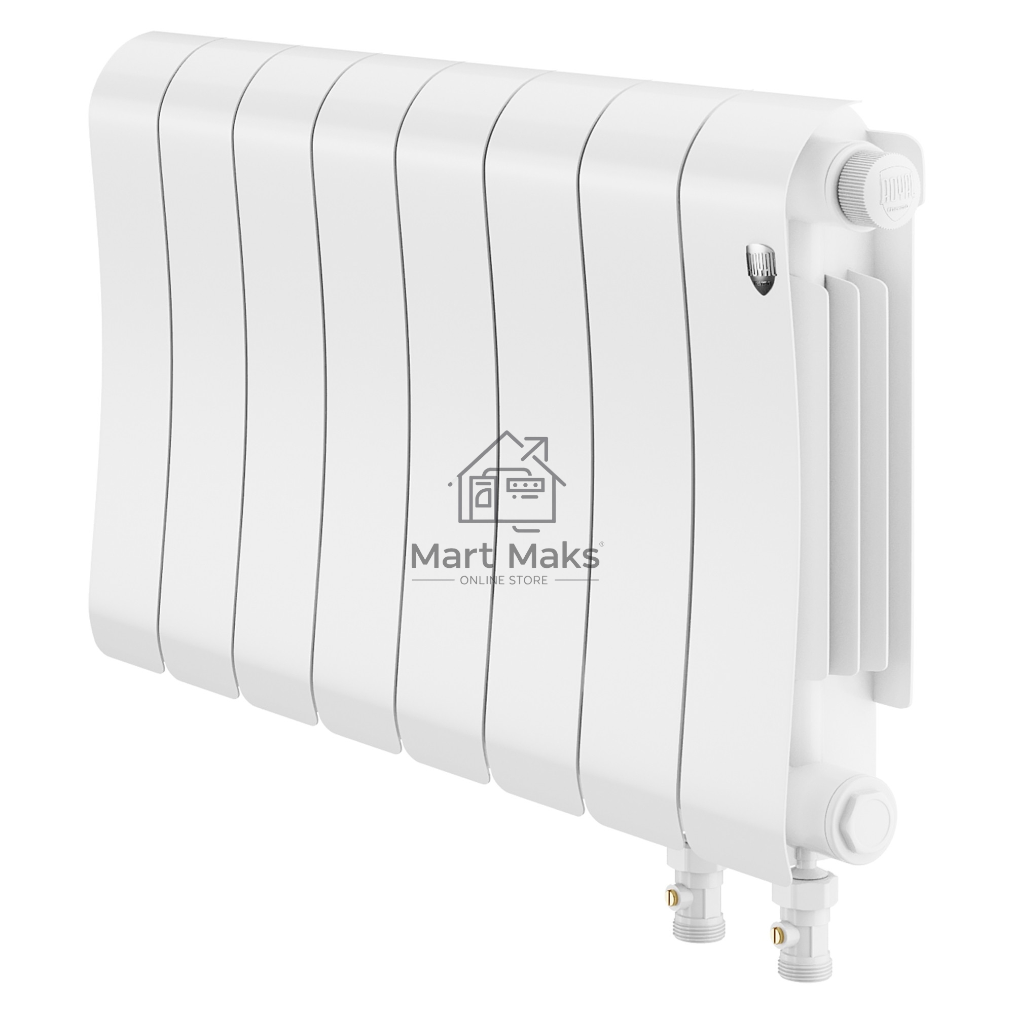 Радиатор биметаллический Royal Thermo Infinity 300 Bianco Traffico VR80 - 8 секц.