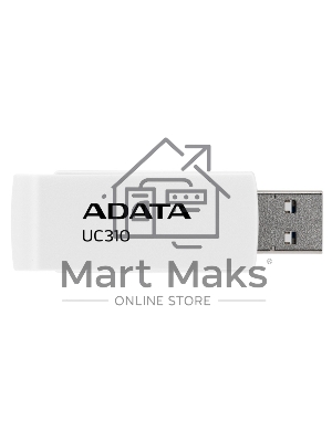 Флешка USB ADATA UC310 (UC310-128G-RWH), 128Gb, USB 3.2 Gen1, R/W 100/30, белый