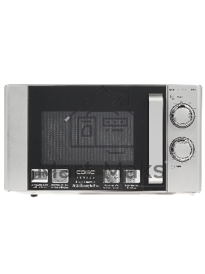 Микроволновая печь CASO M 20 Ecostyle Pro серебристый/черный, 20 л, 800 Вт, переключатели - поворотный механизм