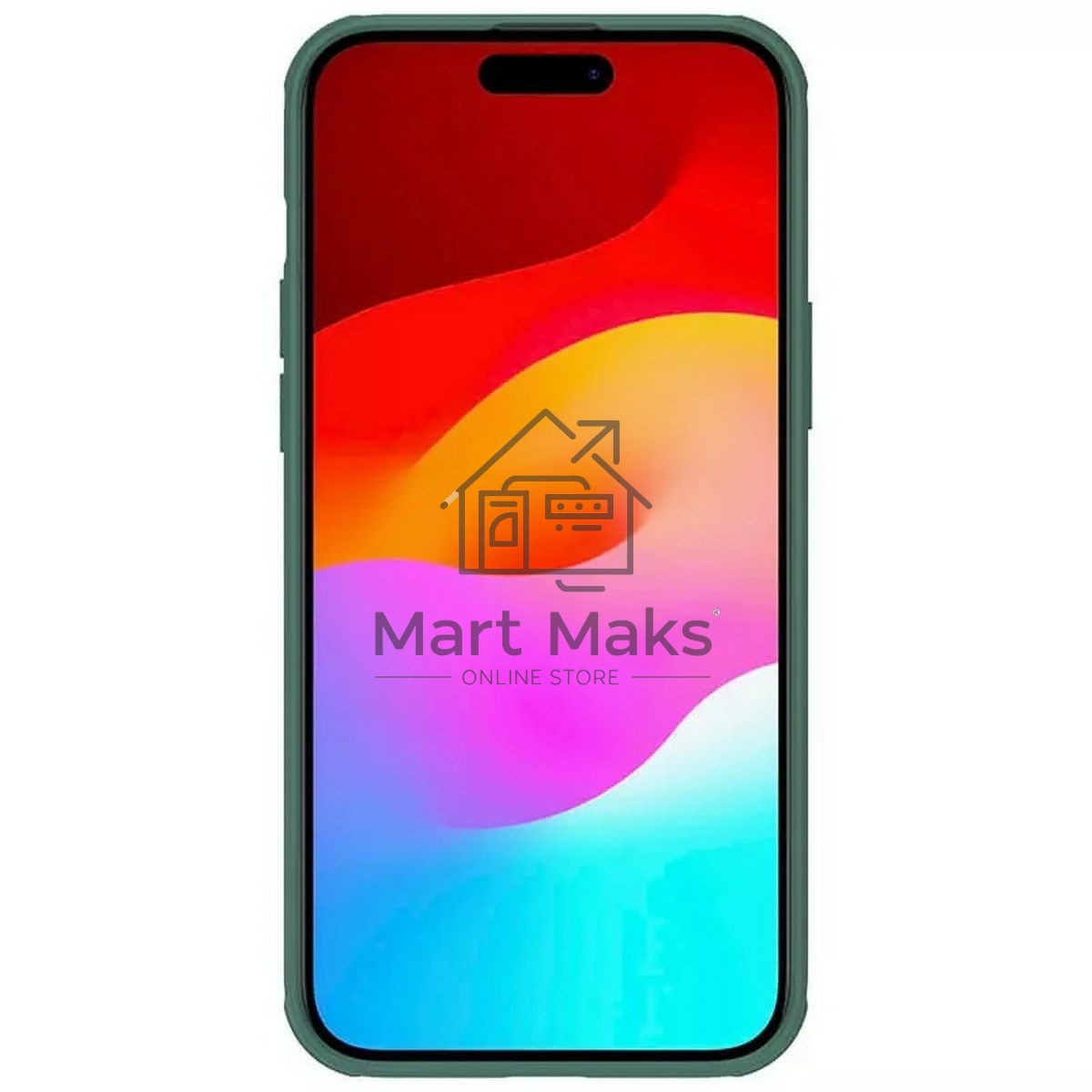 Чехол Super Frosted Shield Pro, темно-зеленый, (AP IP15 Plus)