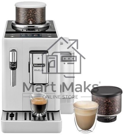 Кофемашина автоматическая DeLonghi EXAM440.35.W (0132213209) белый, исп. кофе - зерновой/молотый, 1,4 л, 1450 Вт, 19 Бар