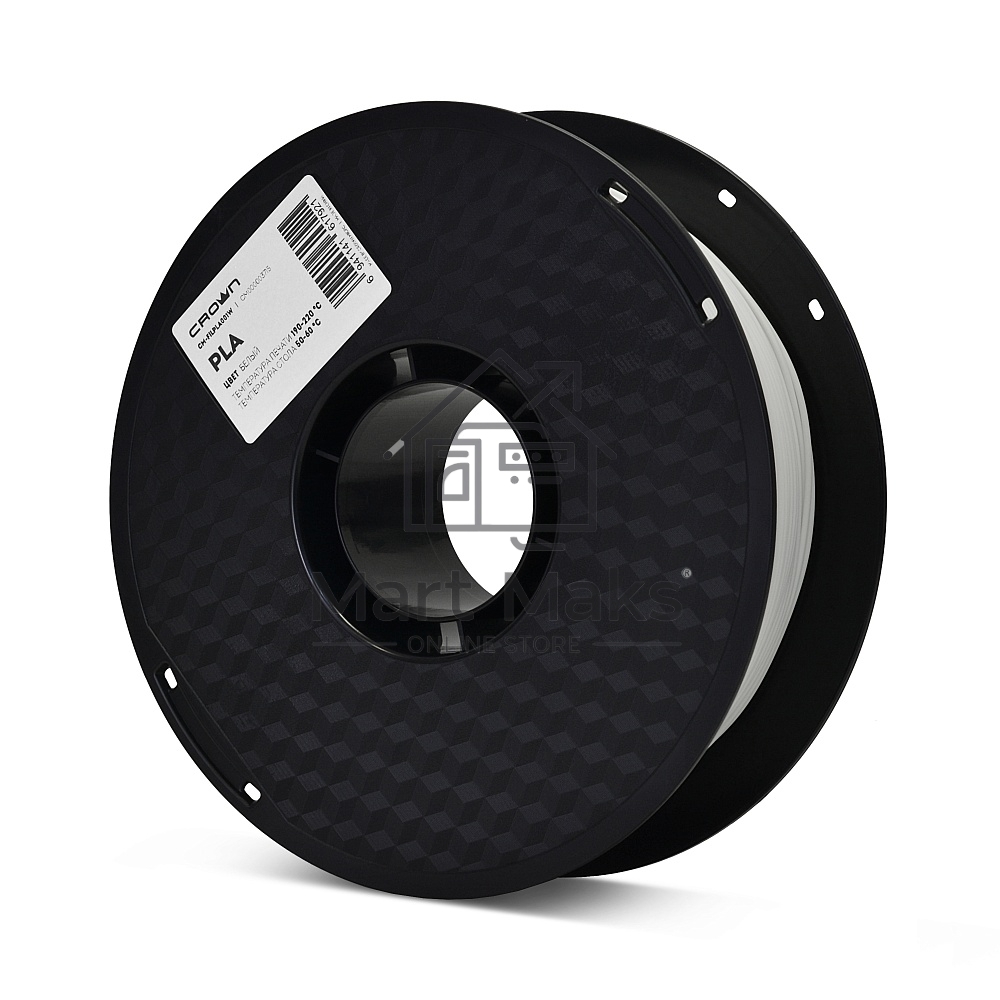 Филамент Crown Micro CM-FILPLA001W PLA 1.75 1кг белый