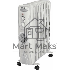 Масляный обогреватель Engy EN-1311F (11 секций) белый, 2300 Вт, 29 м2, термостат