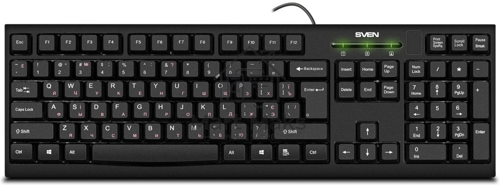 Клавиатура SVEN KB-S300 проводная, USB Type-A, чёрный