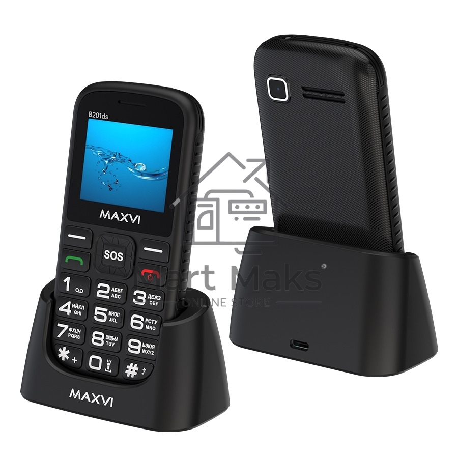Мобильный телефон Maxvi B201ds черный