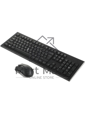 Комплект клавиатура + мышь A4Tech 3000NS клав:черный мышь:черный USB беспроводная Multimedia