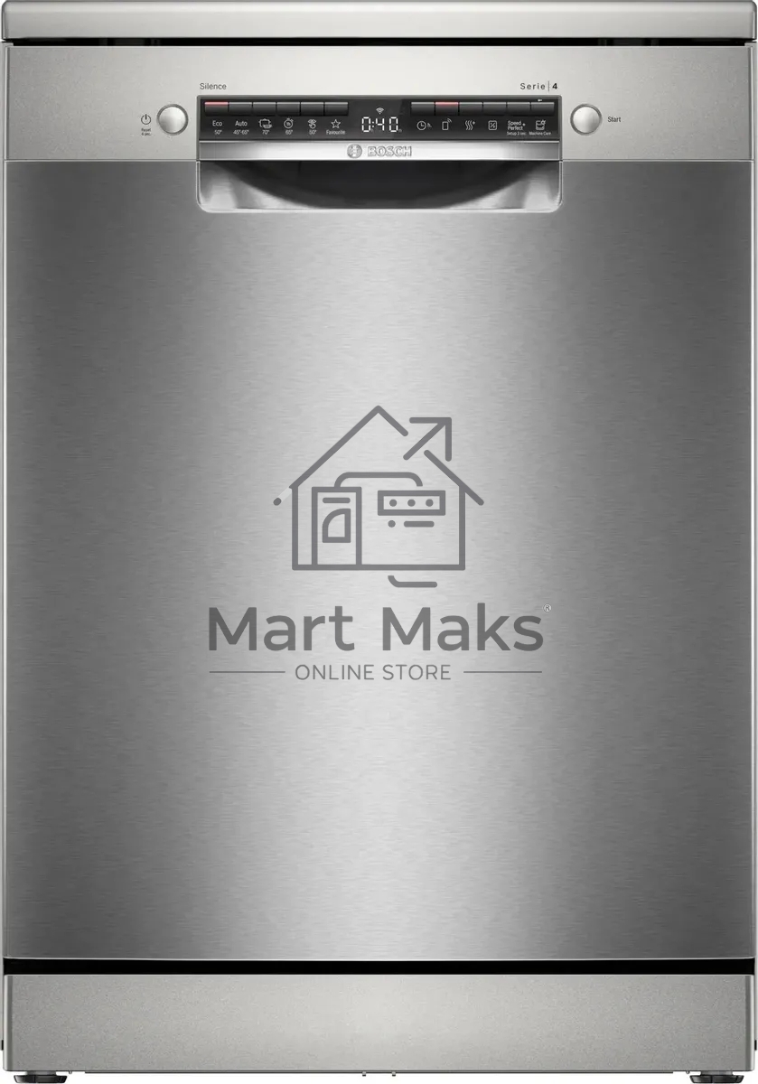 Посудомоечная машина Bosch Serie 4 SMS4HVI00E, серебристый, 60 см, 14 компл., 46 дБ, класс D