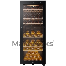 Винный шкаф Haier FWC77GDAE1 черный, 190 л, 2 отсека, 77 бут., класс A