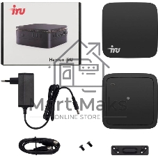 Неттоп IRU 110JLCN Cel N4500 (1.1) 8Gb SSD256Gb UHDG Windows 11 Pro GbitEth WiFi BT черный (2152163)
