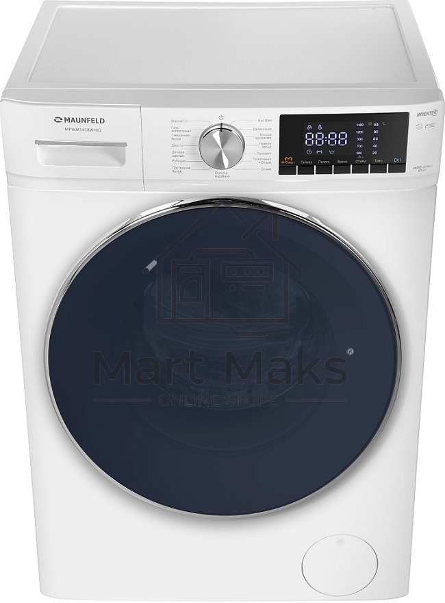 Стиральная машина Maunfeld MFWM1410WH02 белый, загрузка фронтальная 10 кг, 1400 об/мин., класс: А+++