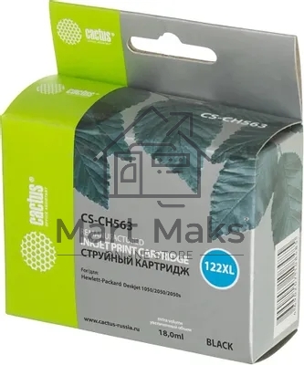Картридж струйный Cactus CS-CH563 №122XL черный (18 мл.) для HP DeskJet 1050/2050/2050s