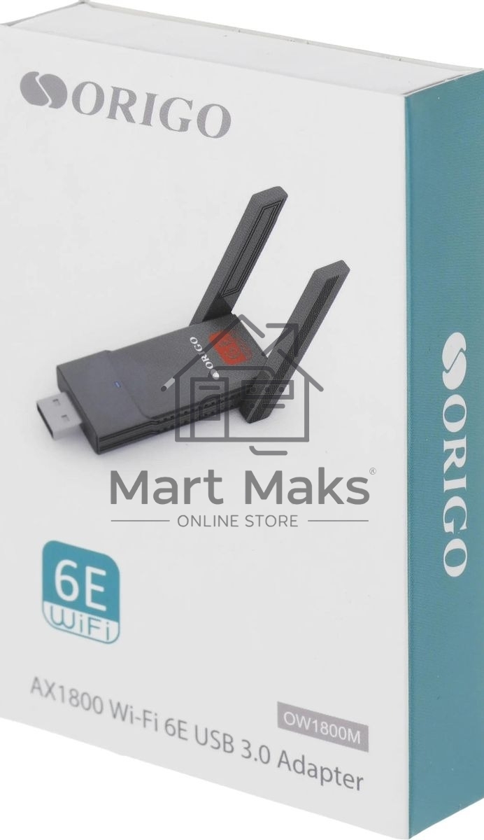 Сетевой адаптер Wi-Fi Origo OW1800M, AX1800, USB 3.0, (ант.внеш.несъем.) 2ант.