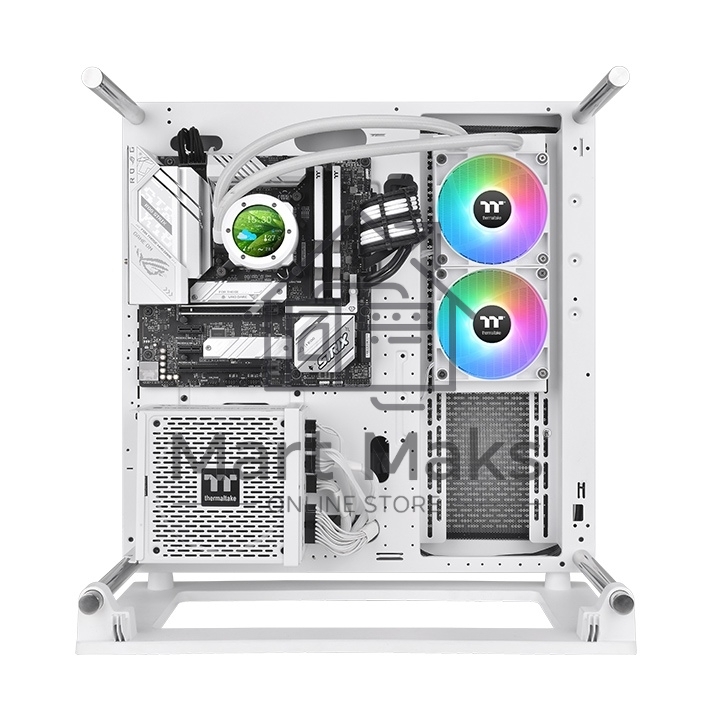 Система водяного охлаждения Thermaltake TH240 V2 Ultra Snow ARGB Soc-AM5/AM4/1200/1700/1851 белый 4-pin 25.8dB Al+Cu LCD Ret (CL-W404-PL12SW-A)