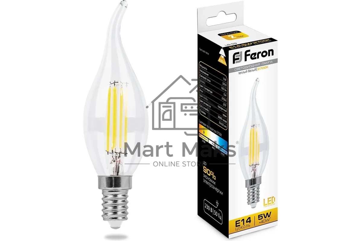 Лампа светодиодная FERON LB-59 (25575) 5W 230V E14 2700K