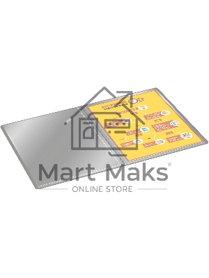 Папка с 30 прозрачными вкладками Silwerhof Eco A4, пластик, 0.5мм, серый