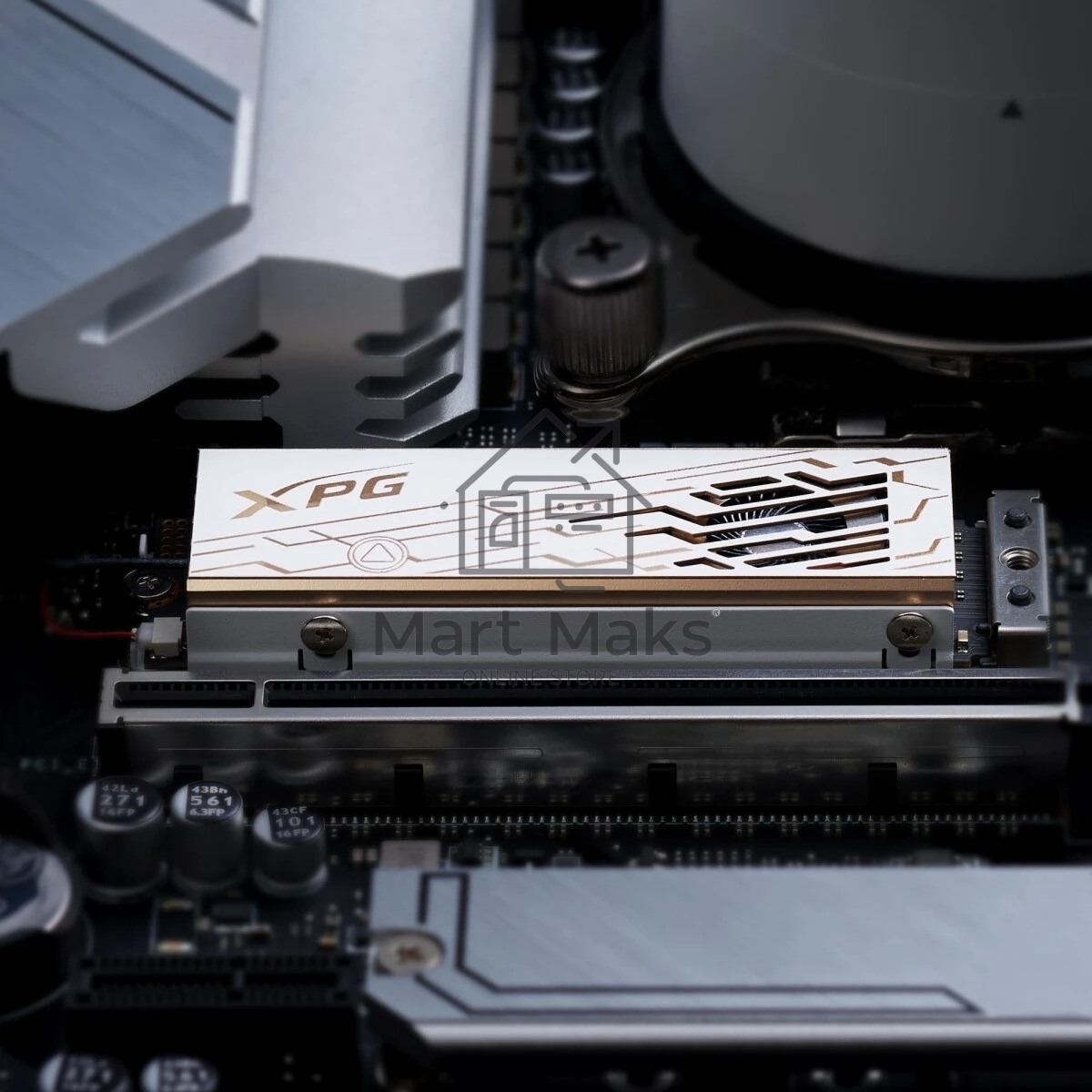 Твердотельный накопитель ADATA SSD XPG MARS 980 PRO, 1000GB, M.2(22x80mm), NVMe, PCIe 5.0 x4, 3D NAND, R/W 14000/10000MB/s, IOPs 1 600 000/1 650 000, TBW 740, DWPD 0.4, with Heat Sink (5 лет)