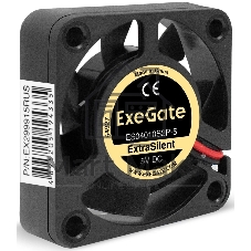 Вентилятор корпусной ExeGate ExtraSilent ES04010S2P-5, 40 мм, 4000 об/мин, 19 дБ, 2-pin, без подсветки