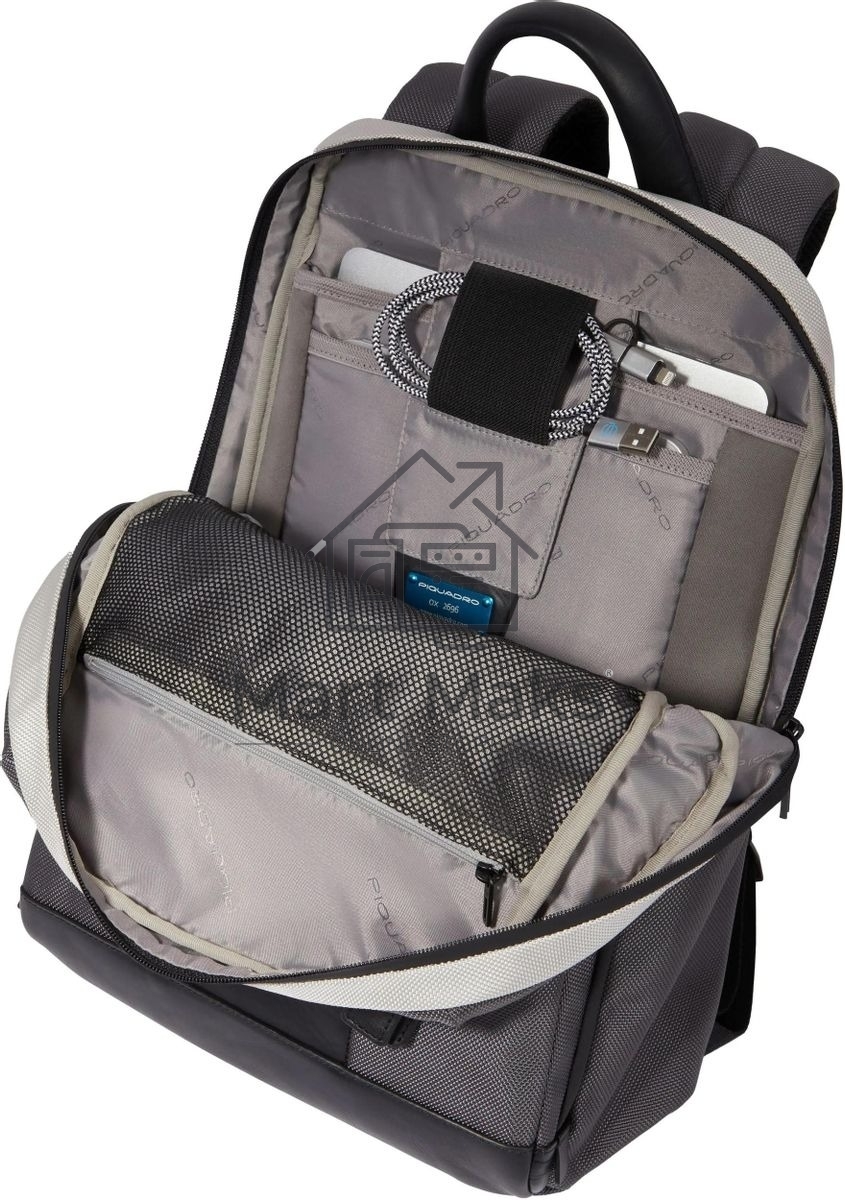 Рюкзак Piquadro Brief2 Special CA3214BR2S/GRN, нейлон/натур.кожа, серый/черный