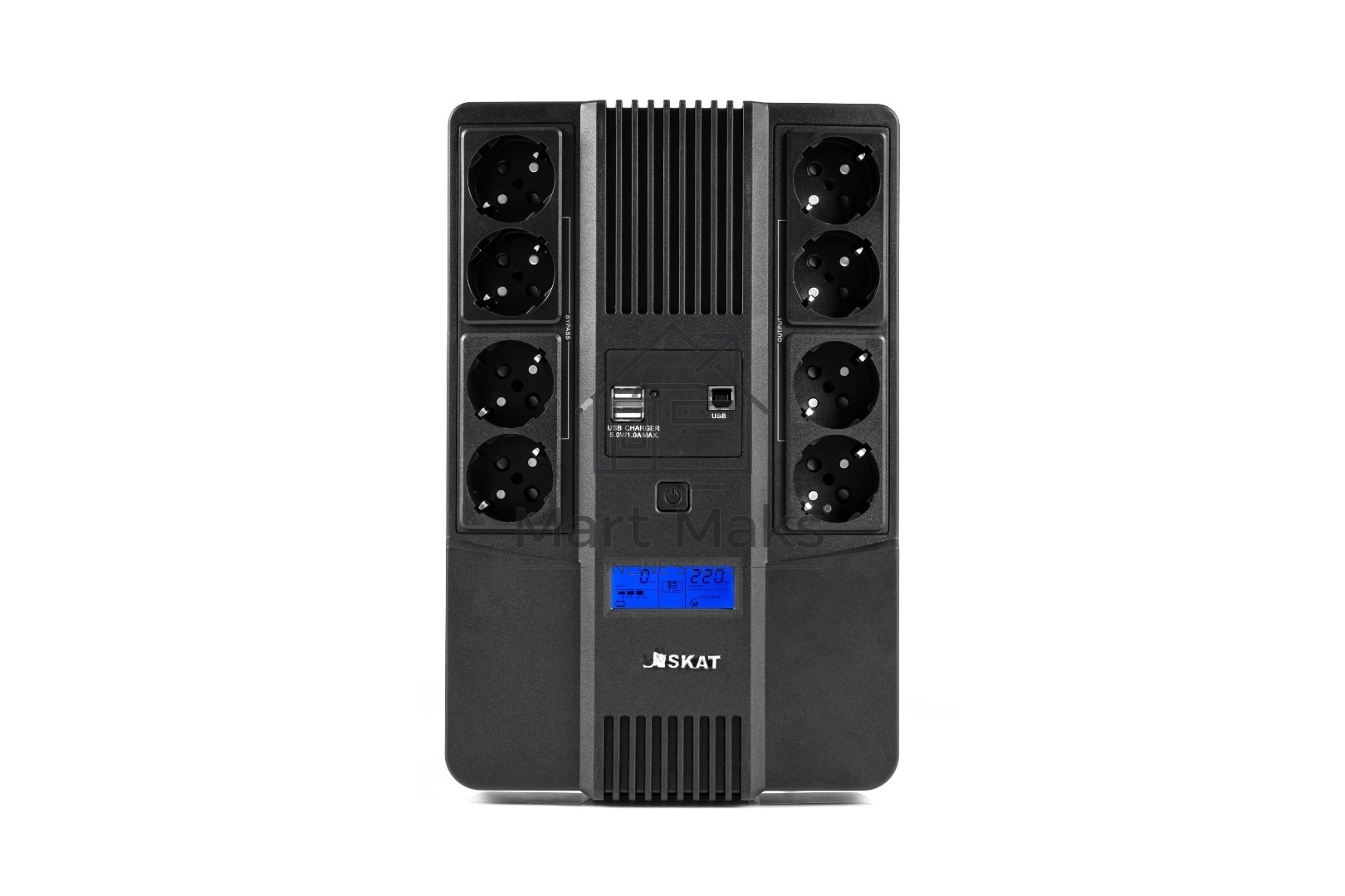 Источник бесперебойного питания Бастион SKAT-UPS 1000-AID-IN-1x9-8 600Вт 1000ВА черный